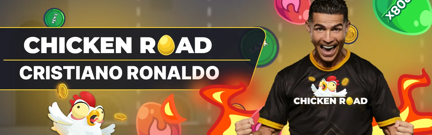 Baner Chicken Road Cristiano Ronaldo.