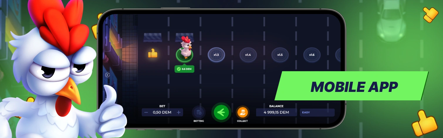Aplikacja mobilna gry Uncrossable Rush.